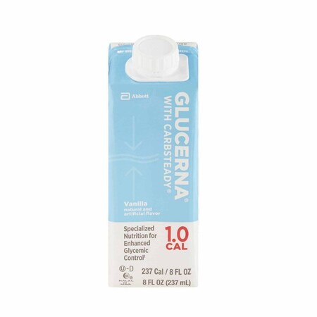Glucerna 1. Cal Oral Supplement Glucerna 1.0 Cal Vanilla Flavor Liquid 8 oz. Reclosable Carton, 24PK 64913